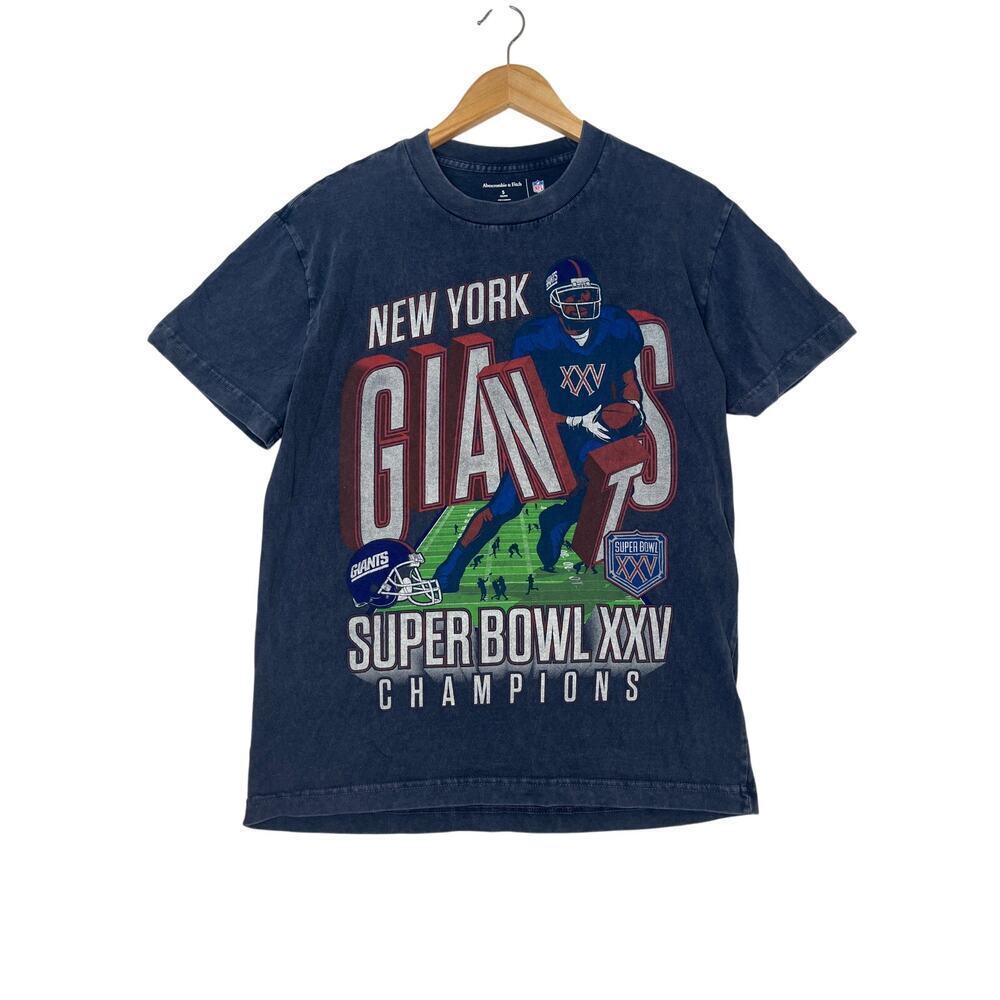 Abercrombie & Fitch New York Giants Graphic Tee NFL Football Soft Men's Small - Picture 2 of 8